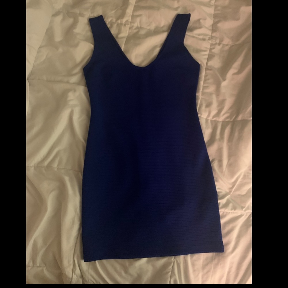Royal blue mini dress